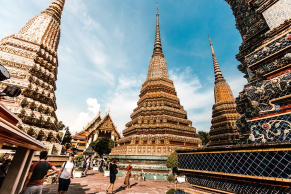 thailand scenery picture elegant classical temple architectures