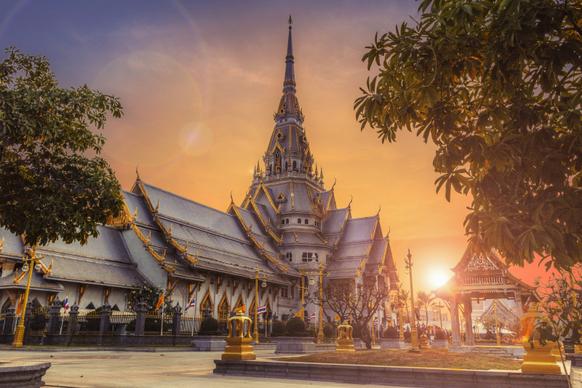 thailand temple scenery picture elegant twilight scene 