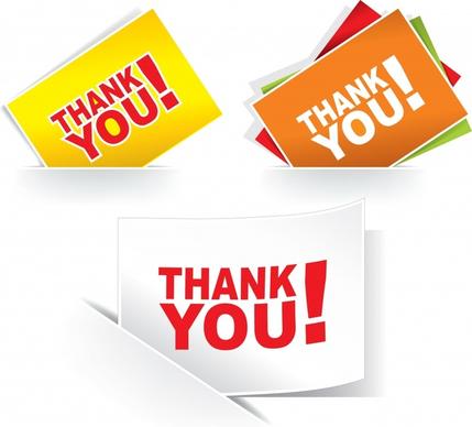 thanking labels templates colored modern decor