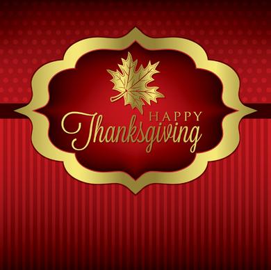 thanksgiving background with maple leaf vector design