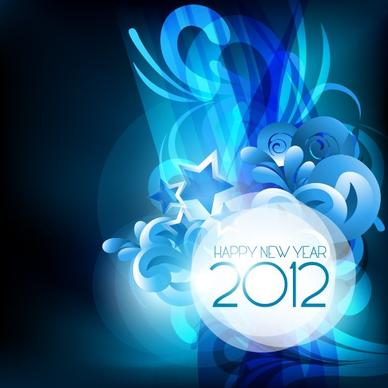 the 2012 new year vector bright background