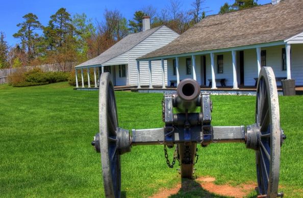 the cannon at fort wilkens state park michigan