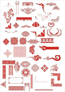 the chinese classical boutique pattern vector