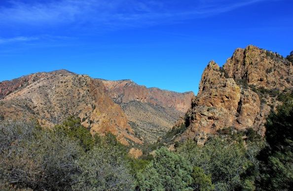 the chisos mountain landscape at big bend national park texas