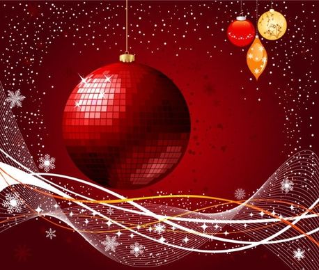 the exquisite christmas ball background 03 vector