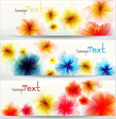 the exquisite flowers banner02vector