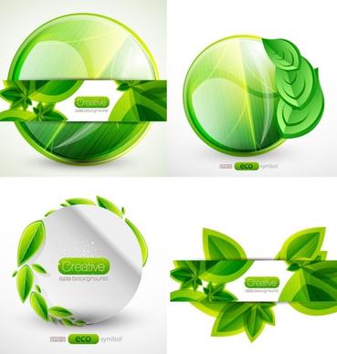 the green leafy tags vector