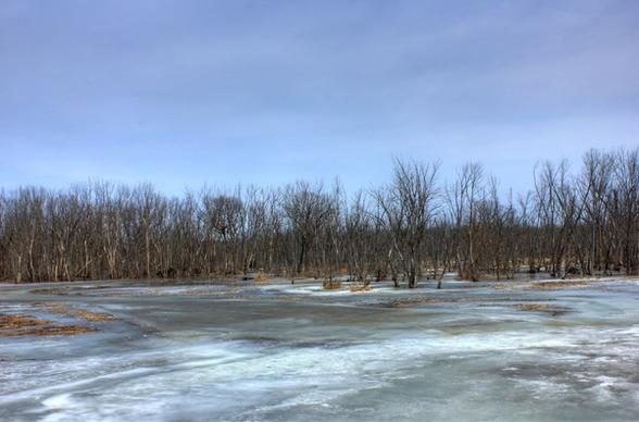 the icy backwaters on the great river trail wisconsin