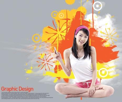 the korea design elements psd layered yi017