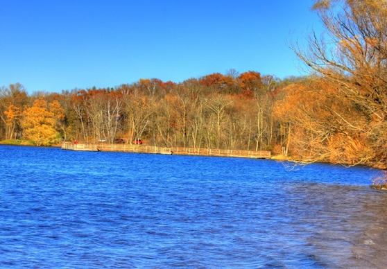 the lake shore at kettle moraine north wisconsin