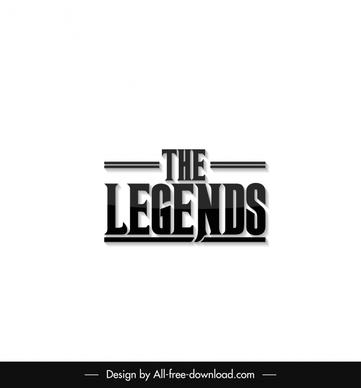 the legends logo 3d texture elegant design