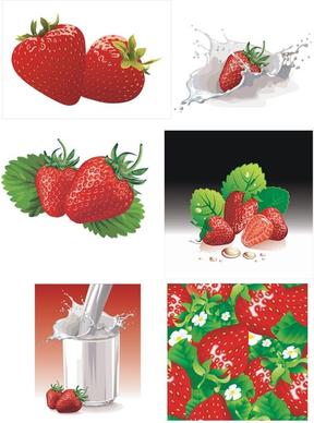 the milk and strawberry