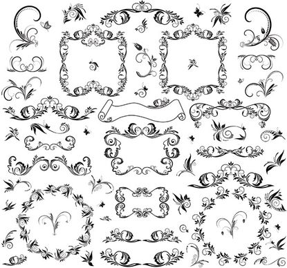 the patterns line art vector