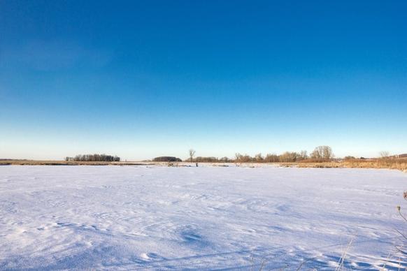 the snowy landscape at horicon national wildlife reserve wisconsin