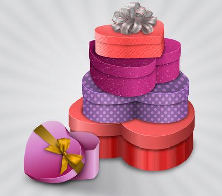 the stack of love gift vector