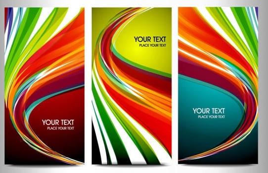 decorative background templates colorful modern dynamic lines sketch