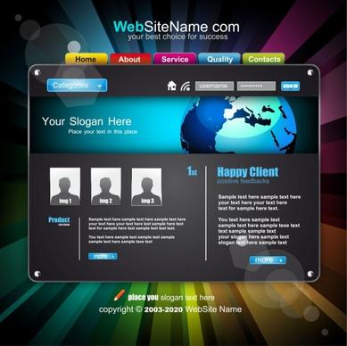 the trend of dynamic website templates 05 vector