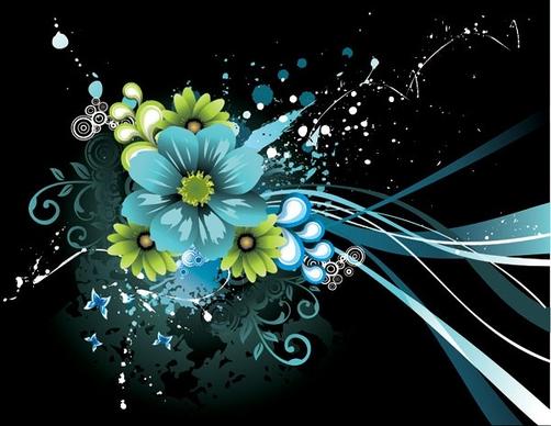 the trend of flowers vector