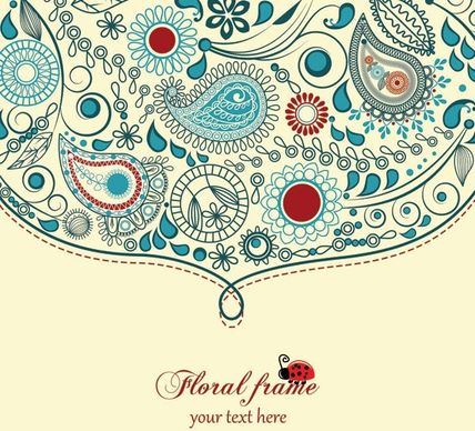 the trend of handpainted pattern vector