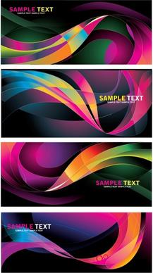 decorative background templates colorful dynamic curved lines decor