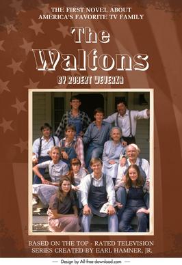 the waltons book cover template classical realistic design