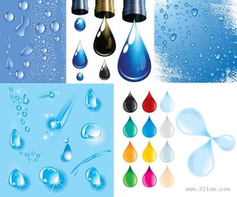 water drops backgrounds modern colored design
