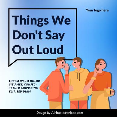 things we dont say out loud poster funny cartoon speech bubble 