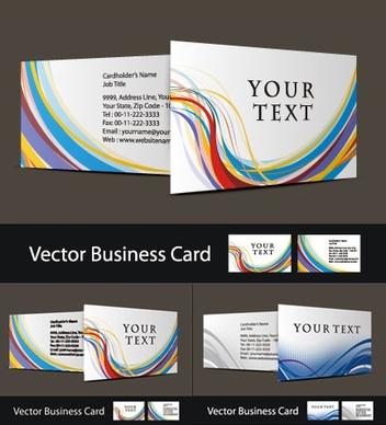 three beautiful business card vector