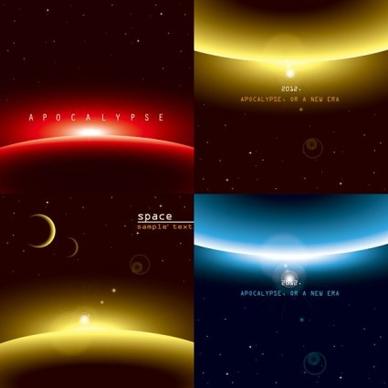 three brilliant dynamic effects vector background set