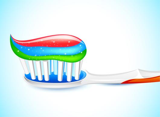 three color toothpaste