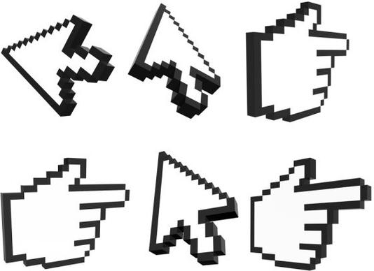 threedimensional arrow gesture icon psd layered