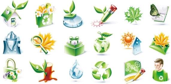 threedimensional icon vector environmental topics