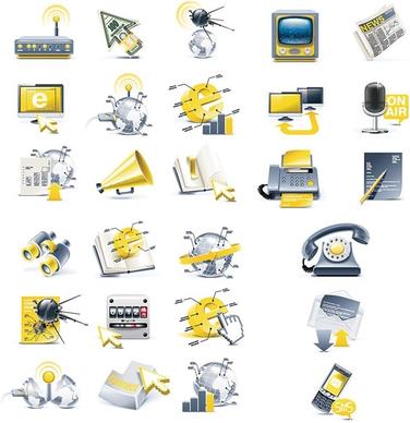 threedimensional icon vector science and technology topics