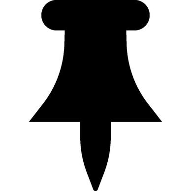 thumbtack sign icon flat silhouette sketch