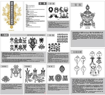 tibetan buddhist symbols and objects map one eight rui phase vector