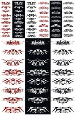 classical tattoo clip arts collection abstract symmetric design