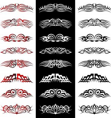 abstract tattoo templates classical symmetrical decor