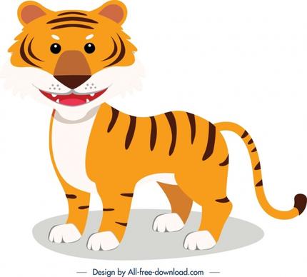 tiger animal icon cute cartoon character sketch