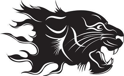 tiger icon design black and white sketch