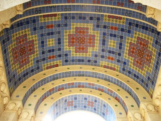 tile mosaic wrigley memorial