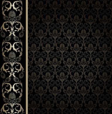 decorative pattern classical symmetric decor luxury black design