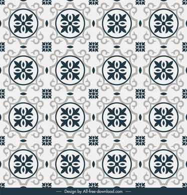 tile pattern template classical flat repeating symmetric decor