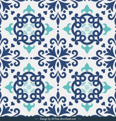 tile pattern template flat classical symmetric repeating decor