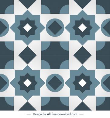 tile pattern template flat symmetrical repeating geometric shapes