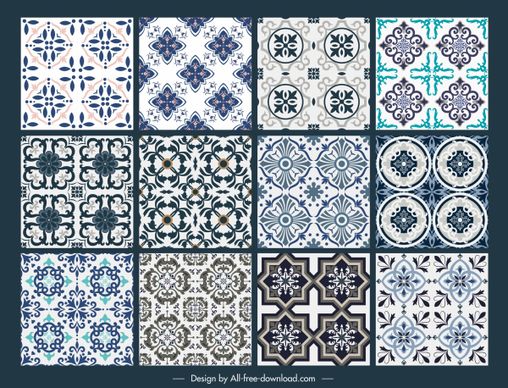 tile pattern templates classical symmetric repeating decor