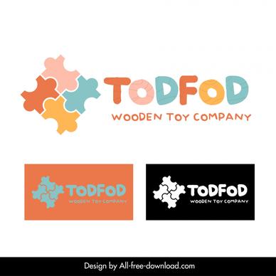 todfod wooden toy company logo flat jigsaw puzzles 