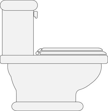 Toilet Seat Closed clip art