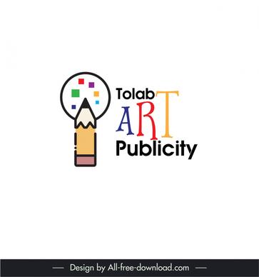 tolab art publicity logotype flat handdrawn pencil circle squares fonts decor