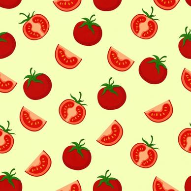 tomato background red slice decoration repeating design