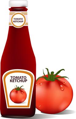 tomato ketchup creative design vector